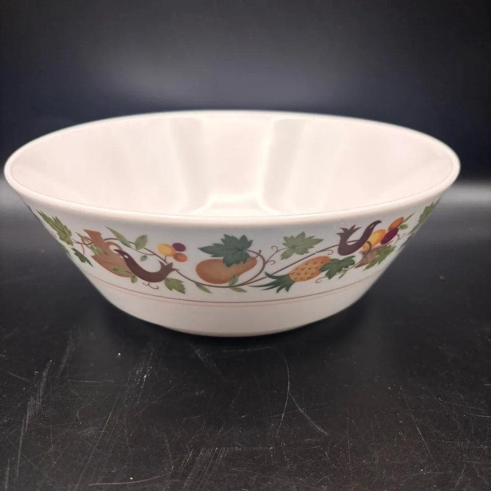 Noritake Homecoming Serving Bowl Pattern 9002 Bird‎ Pineapple Fruit 8 1/2